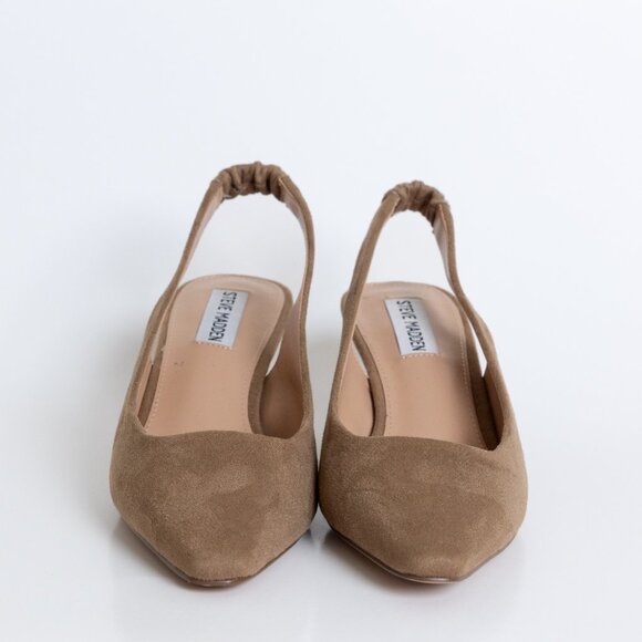Steve Madden Giorgie Taupe Slingback Heels - Picture 4 of 14